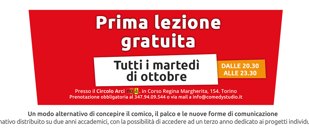 Prima Lezione Gratuita tutti i lunedì di ottobre